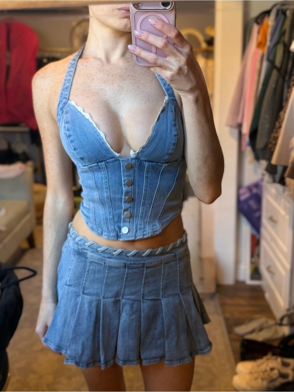 oh polly denim set